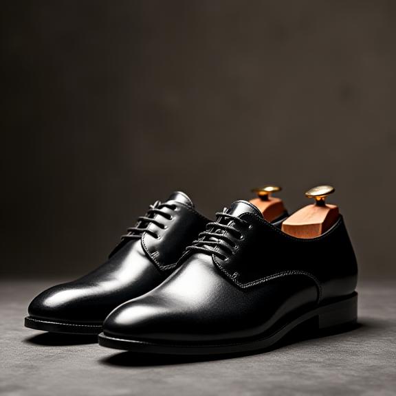 フォーマルな黒いビジネスシューズ